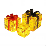 3 Pieces Christmas Light up Boxes ,Light Present ,Christmas Scene Layout Decoration for love and heart