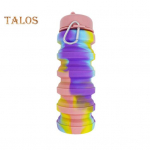 480 ml kokkupandav silikoonist veepudel lekkekindel kaasaskantav kerge v&auml;lijalgrattasaali j&otilde;usaal Fitness Sport reisi kamuflaaž kokkupandav joogitass 480ml roosa