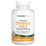 NaturesPlus, n&auml;rimistabletid apelsinimahl, C-vitamiin, naturaalne apelsin, 500 mg, 90 tabletti