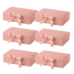 6 tk kaane ja lindiga kinkekarbid S&uuml;nnip&auml;evasoovikarbid Pruutneitsi pakkumiskarp Kokkupandav j&otilde;upaberist kinkekarbid emadep&auml;eva kinkekarp 6pcs valge