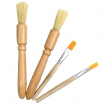 4 tk / komplekt puidust k&auml;epidemega nailonist harjastega kohvipulbri pintsel espresso kohvimasina puhastusharjade komplekt k&ouml;&ouml;gividinad 4pcs