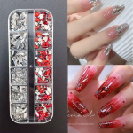 K&uuml;&uuml;ntekunsti aksessuaarid Mini Teemant V&auml;ike keskmine valge &scaron;ampanjav&auml;rvi lamedap&otilde;hjaline spetsiaalne teemantk&uuml;&uuml;nte p&auml;rl valge teemant