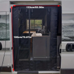 Putukav&otilde;rgu s&auml;&auml;se-/k&auml;rbsesirmid Mercedes Benz Sprinteri ja Ford Transit MK8 k&otilde;rge katusega kaubiku autotarvikutele pruun