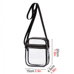 L&auml;bipaistva kotiga staadioni heakskiidetud rahakott, l&auml;bipaistvad Crossbody kotid naistele ja meestele PVC Messengeri k&auml;ekott kontserdispordi&uuml;rituste jaoks S