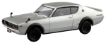 AOSHIMA The Snap Kit Series Nissan C110 Skyline Silver Plastic Model 1/32 GT-R Color-coded 18-A h&otilde;be