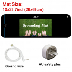 Maandusmatt 15 jala pikkuse maandusjuhtmega, juhtiv maanduspadi magamiseks, valu vaigistamiseks, p&otilde;letiku ja energia jaoks &ndash; universaalne ravimatt, 10 x 26,7 AU Plug must