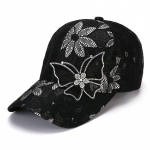 Uus Mood Naiste M&uuml;ts Liblika Lille Ripats Pesapallim&uuml;ts Naissoost V&auml;ljas Reguleeritav T&auml;navar&otilde;ivas Suvine Veokijuhi M&uuml;ts 54cm-60cm must