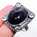 Sage Amethyst Handmade 925 Sterling Silver Jewelry Ring Size 11.5 t6u57