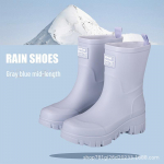 Naiste Korea stiilis keskmise s&auml;&auml;rega veekindlad vihmasaapad - libisemiskindlad kummist saapad s&uuml;giseks ja talveks 38
