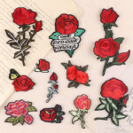 Handmade DIY patch rose flower computer embroidery badge cloth patch 11pcs AACA1511 11pcs