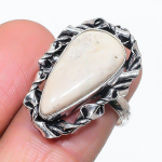 Natural Swiss Green Opal Gemstone 925 Sterling Silver Jewelry Ring Size 8 a0r67