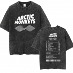 Retro Rock Arctic Monkeys Muusikaalbumi Graafiline T-s&auml;rk Meeste Vintage Pesuga &Uuml;lem&otilde;&otilde;duline L&uuml;hikeste Varrukatega T-s&auml;rk M