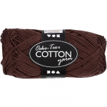 Pelote de fil de coton - 50 g Marron