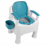 Kaasaskantav tualetiiste l&otilde;hnaeemaldajaga, voodi k&otilde;rvale, mobiilne, tugev tualett rasedatele naistele, eakatele, sinine