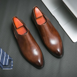 Kevadised Loaferid Lakknahast Slip-on Chelsea Madalad Kingad Meeste Kingad Luksusbr&auml;ndi Vabaaja Mokassiinid Itaalia Meeste S&otilde;idukingad 38 pruun
