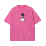 Suvine mugavus Jaapani anime tegelasega naiste T-s&auml;rk Loose Oversized Pesu L&uuml;hikeste varrukatega Pullover Avaldus Top S