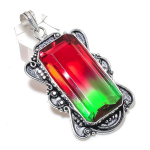 Bi-Color Tourmaline Handmade 925 Sterling Silver Jewelry Pendant 2.64 f5a13