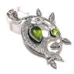 Peridot Handmade 925 Sterling Silver Jewelry Pendant 2.56 y3l39