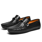 Meeste nahast kingad Vabaaja kingad Punutud Loaferid Mokassiinid Tennised Hingavad Slip-on S&otilde;idukingad Meeste kingad Zapatillas De Deporte 39 pruun