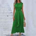 Varrukateta Plus-suuruses uus vintage kleidid naistele vaba ja pikk suvekleit S