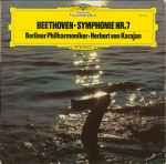 LP Herbert von Karajan Beethoven S&uuml;mfoonia nr. 7 2531107 DEUTSCHE GRAMM 1982 Jaapan Klassikaline Kasutatud