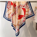 Luksusbr&auml;nd Naiste Siidsall 90X90cm Hijab Ruudukujuline Sall Bufanda Bandana Sallid Peapael Taskur&auml;tik Lips Kott Ema Kingitus Pael 90X90cm
