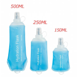 500 ml 250 ml 150 ml kokkupandav veepudel, kokkupandav pehme kolb TPU rattas&otilde;iduks jooksmiseks telkimiseks reisimiseks 150ML