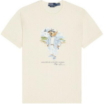 Polo Ralph Lauren Logo &Uuml;mmarguse kaelusega L&uuml;hikeste varrukatega T-s&auml;rk Meeste Topid Beež 710966738-001 M