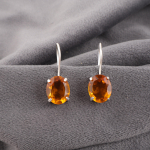 Atraktiivsed tsitriink&otilde;rvar&otilde;ngad v&auml;&auml;riskiviehted, 925 prooviga t&auml;issterlingh&otilde;bedast k&otilde;rvar&otilde;ngad, k&auml;sit&ouml;&ouml;ehted s&uuml;nnikivi k&otilde;rvar&otilde;ngad, kingitus armastusele 1.05 Inches oranž