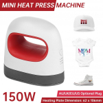 150W Kaasaskantav DIY Lihtne Kuumuspressimasin Mini T-s&auml;rkide Tr&uuml;kkimise Kuumutus &Uuml;lekandepress Triikimismasinad Riidetele Kottidele M&uuml;tsidele