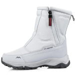 Mood Meeste Soojad Lumesaapad T&otilde;mblukuga Meeste Saapad V&auml;litingimustes Meeste jalan&otilde;ud Veekindlad Unisex K&otilde;rge Top Plus Puuvillased Saapad Paks karusnahk Zapatos 43 white