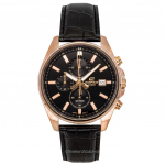 Casio Edifice Analoog Standard Kronograaf Nahkrihm Must T&auml;hikvarts EFV-610ECL-1A 100M Meeste Kell must
