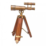 Messingist teleskoop puidust statiiviga Merenduslik Noodiline Vanaaegne Lauakaunistus M aero