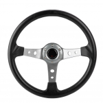 14-tolline 350 mm universaalne alumiiniumist PU-nahast auto sportralli triivirool H&otilde;bedane