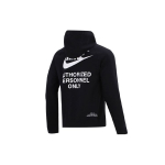 Nike Treening Spordi Logoga Vabaaja Kapuutsiga Jakk Meeste &Uuml;ler&otilde;ivad Must DM6549-010 L