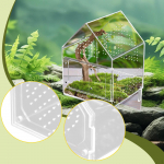 for Jumping Spiders Box Acrylic Terrarium with Ventilation Holes Panoramic Observation Suitable 17cmx17cmx22cm