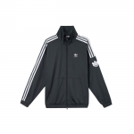 Adidas Originaalid 3 Triibu Kirja Logo Triibuline Tr&uuml;kk Klassikaline Retro Sport P&uuml;stkrae Pikkade Varrukatega Jakk Meeste Jakk S&uuml;gav-S&ouml;ehall JL8397 2XL