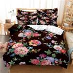 Kaunis lilleline puuvillane tekikott Voodi 150 Tekikatted Voodipesu 160x200 Komplekt Tekikoti komplektid 220x240 Paarisuuruses Kahekohaline King Suurus Kodu AU Single(140x210cm)