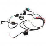 Elektrilise k&auml;ivitusega mootori juhtmestiku komplekt sobib 50cc 110cc 125cc PIT Quad Dirt Bike ATV jaoks valge