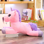 110cm Uus Hiiglaslik Suurus &Uuml;kssarvik Pl&uuml;&uuml;sm&auml;nguasjad Roosa& Valge &Uuml;kssarvik T&auml;idisega Loom Hobuse M&auml;nguasi Pehme Nukk &Uuml;llatuskingitus Lastele 80cm roosa