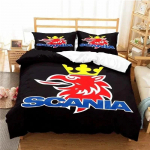 Scania Veoki Logo Voodipesukomplekt Poisid T&uuml;drukud &Uuml;hekohaline Kuninganna Suurus Tekikott Padjap&uuml;&uuml;r Voodi Lapsed T&auml;iskasvanud Mood Kodutekstiil EU Single 135x200cm