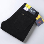 Lee Meeste Paksud Elastsed Sirge S&auml;&auml;rega Teksad S&uuml;gis/Talveks - Vabaaja Slim Fit Keskealise &Auml;ristiili jaoks 40 must