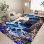 3D Mereveega Rand Veepiirkonna Vaip, Vaip elutuppa Magamistuppa Diivani Uksemati Kaunistuseks, Laste M&auml;ngimiseks Roomamiseks Libisemisvastane P&otilde;randamatt 60*90cm