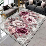 Euroopa stiilis lillemustriga vaibad elutuppa, uhked suured toavaibad, paksenenud suure m&otilde;&otilde;duga p&otilde;randamatid salongi, r&otilde;du 60x90cm gray