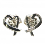 Used TIFFANY&Co. Pierce Loving heart Silver925 1.3g Silver Paloma Picasso