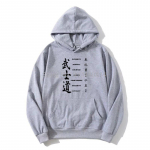 Samurai kapuutsiga pusa - Bushido kood Naistele Meestele Fliisist kapuutsiga pusad Hip Hop Kapuutsiga dressipluus Streetwear Harajuku S