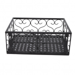 R&otilde;du lillepoti alus Paksustatud Raud Dekoratiivne Terrassi Piirdepuu Riiul Hoidikutega Aknalauale Suitable for 2.5cm Railings