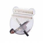 Kalimba akr&uuml;&uuml;list 17 klahviga l&auml;bipaistev p&ouml;idlaklaver Mbira Sanza koos h&auml;&auml;lestusvasara hoidikuga Kalimba &uuml;mbris Bear puhas