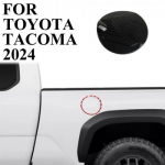 Carbon fiber style fuel tank gas door cover trim fit for Toyota Tacoma 2024+