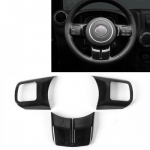 Steering Wheel Moulding Decor Cover Trim fit for Jeep Wrangler JK 2011-17 Black
